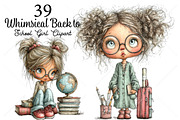 Whimsical Back to School Girl PNG, a Seasonal Illustration by Canvas Craft (Thumbnail 1 of 10)
