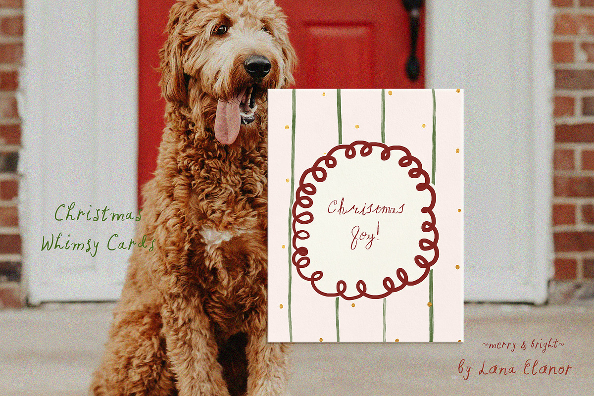 Christmas Whimsy Cards & Frames, a Background Graphic by Lana Elanor (Photo 6 of 16)