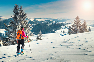 Ski touring on the hills, Romania, a Nature Photo by Alpine Dreams