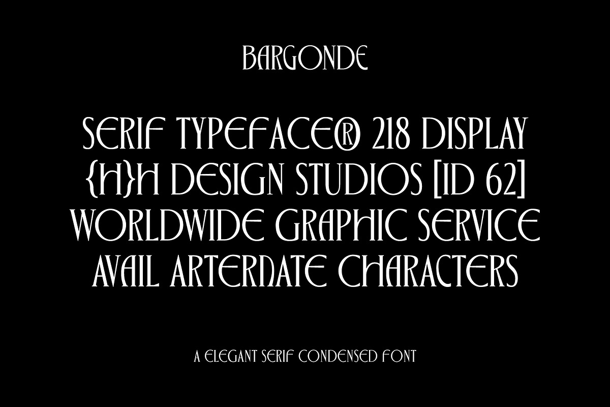 Bargonde | Elegant Serif Condensed, a Serif Font by Hole Hope Design (Photo 3 of 20)