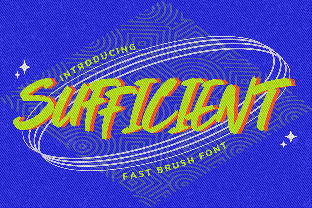 SUFFICIENT - Fast Brush Font, a Font by Gassstype (Photo 1 of 8)