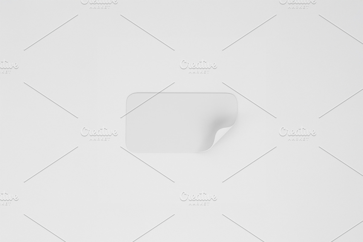 Rectangular Sticker Mockup, an Advertising Mockup by Qaleb Studio (Photo 2 of 2)
