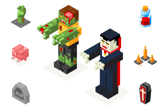 Halloween Zombie Vampire Icons