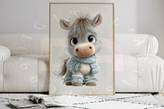 Watercolor Nursery Animals Clipart, a Transportation Illustration by Digital Artistic99 (Thumbnail 8 of 9)