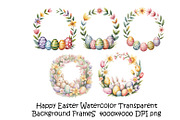 Happy easter watercolor frames, a Decorative Illustration by SketchArtStudio (Thumbnail 1 of 3)