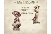 Lady Figurine Clipart PNG, an Illustration by Memories By Lea (Thumbnail 4 of 8)