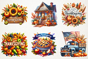 Happy Thanksgiving Clipart, an Illustration by RobertsArt (Thumbnail 6 of 7)