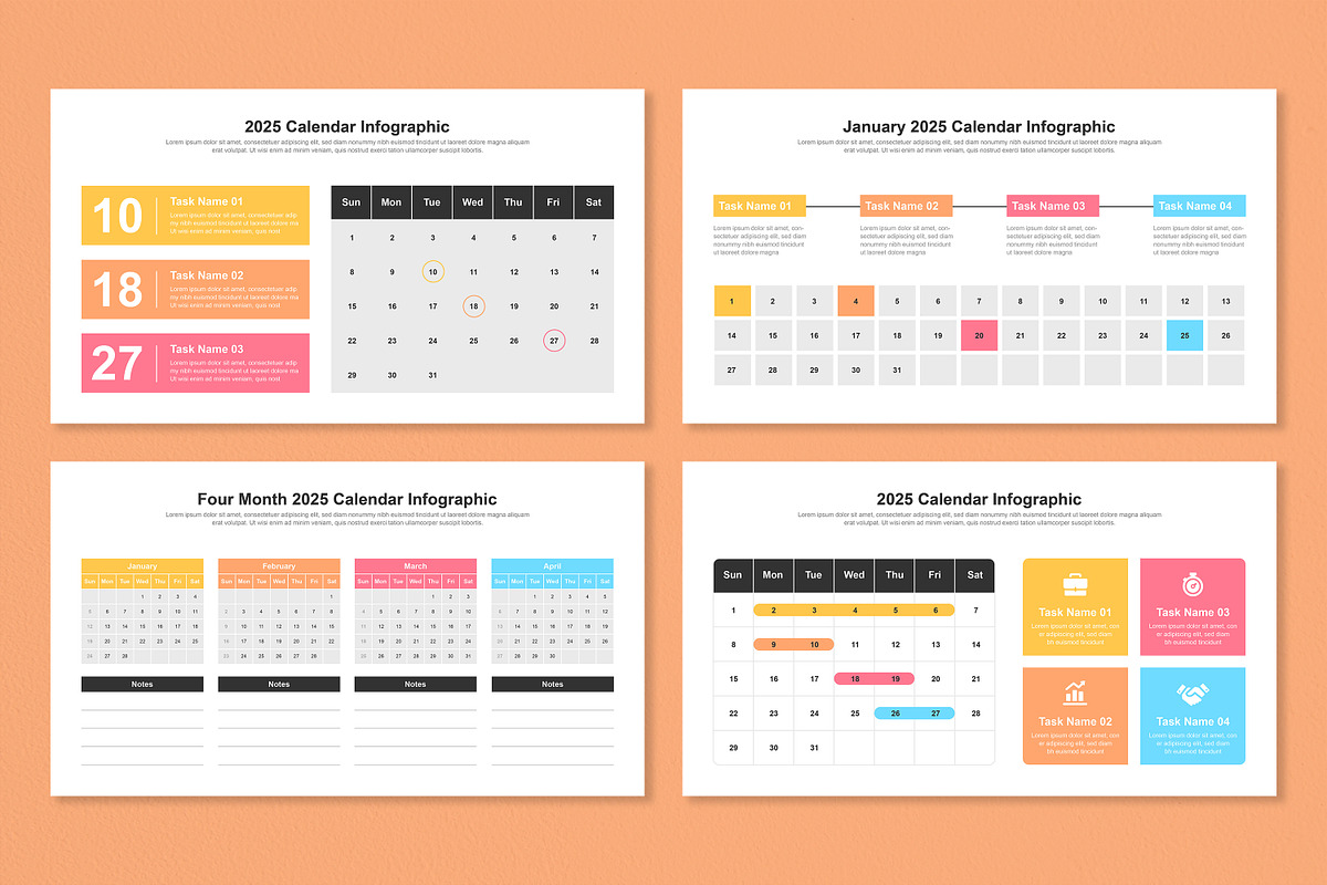 2025 Calendar Infographic Template, a Presentation Template by Mighty-Slide (Photo 7 of 7)
