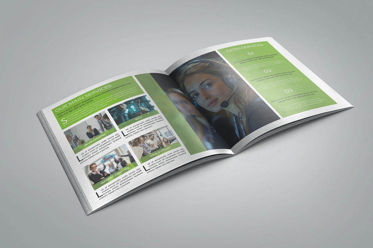 Square Business Brochure Template, a Brochure Template by retrographix (Photo 3 of 11)