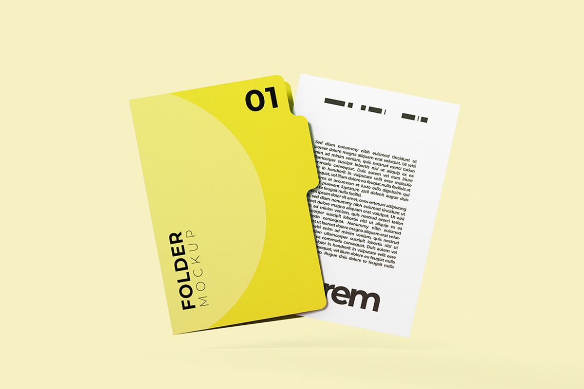 Folder with Document Mockup PSD, a Product Mockup by McLittle Stock (Photo 1 of 2)
