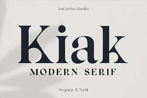 Kiak Serif Font, a Serif Font by lucywho.studio