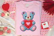 Patchwork Valentine Love Teddy Bear, an Illustration by DreamPrint404 (Thumbnail 8 of 8)