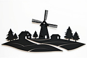 Dutch Windmill Field Set, an Illustration by BIPLOB EXPERT (Thumbnail 6 of 10)