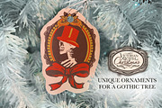 Victorian Goth Christmas Linocuts, a Decorative Illustration by WhiteRiverStudio (Thumbnail 9 of 10)
