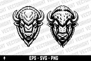 Bison or buffalo head, an Animal Illustration by Vectorhight (Thumbnail 2 of 3)