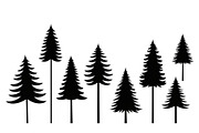 Woodland & Forest Tree Silhouettes B, an Illustration by jahid234 (Thumbnail 37 of 41)