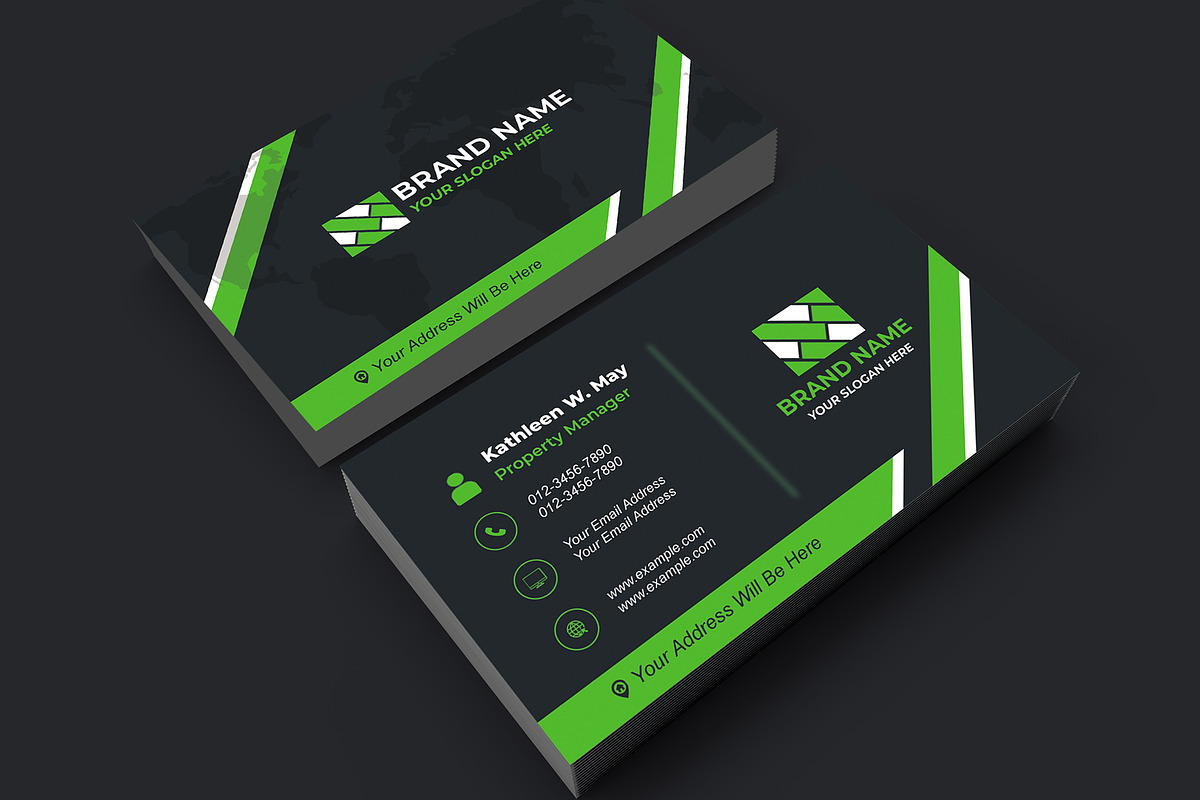 Modern Agent Card PSD preview 6