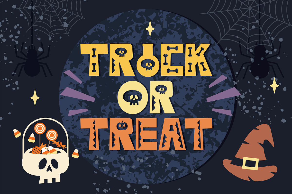 Skull And Pumpkin, a Font by caocastudio (Photo 2 of 4)