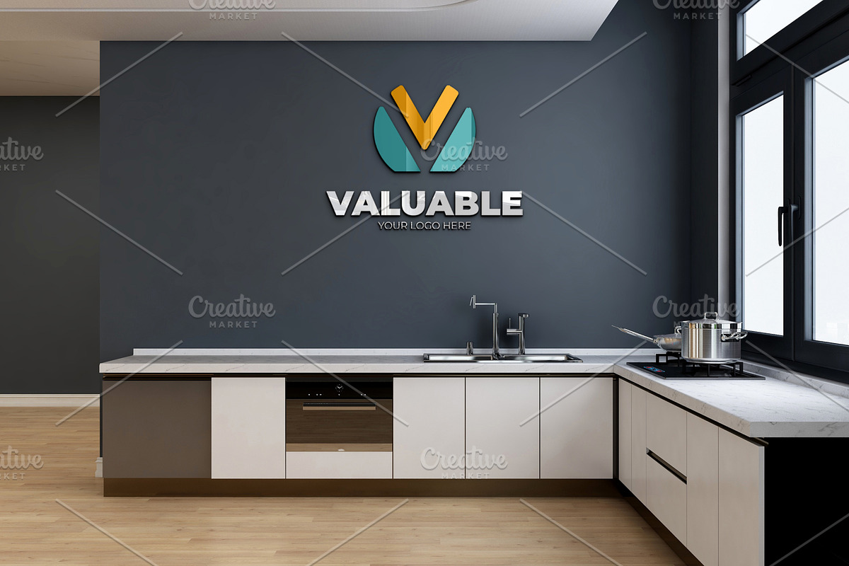 PSD Modern Office Wall Logo Mockup, an Advertising Mockup by Ayy (Photo 13 of 15)