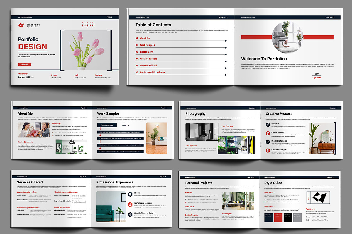 Minimal Portfolio Design Layout