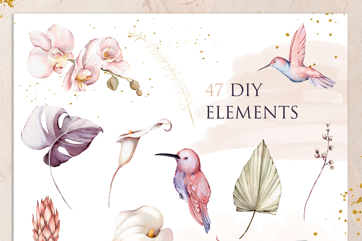 Watercolor Tropical Collection, an Illustration by Les Frolova (Photo 8 of 14)