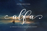 Alfa, a Script Font by studiobasic (Thumbnail 1 of 7)