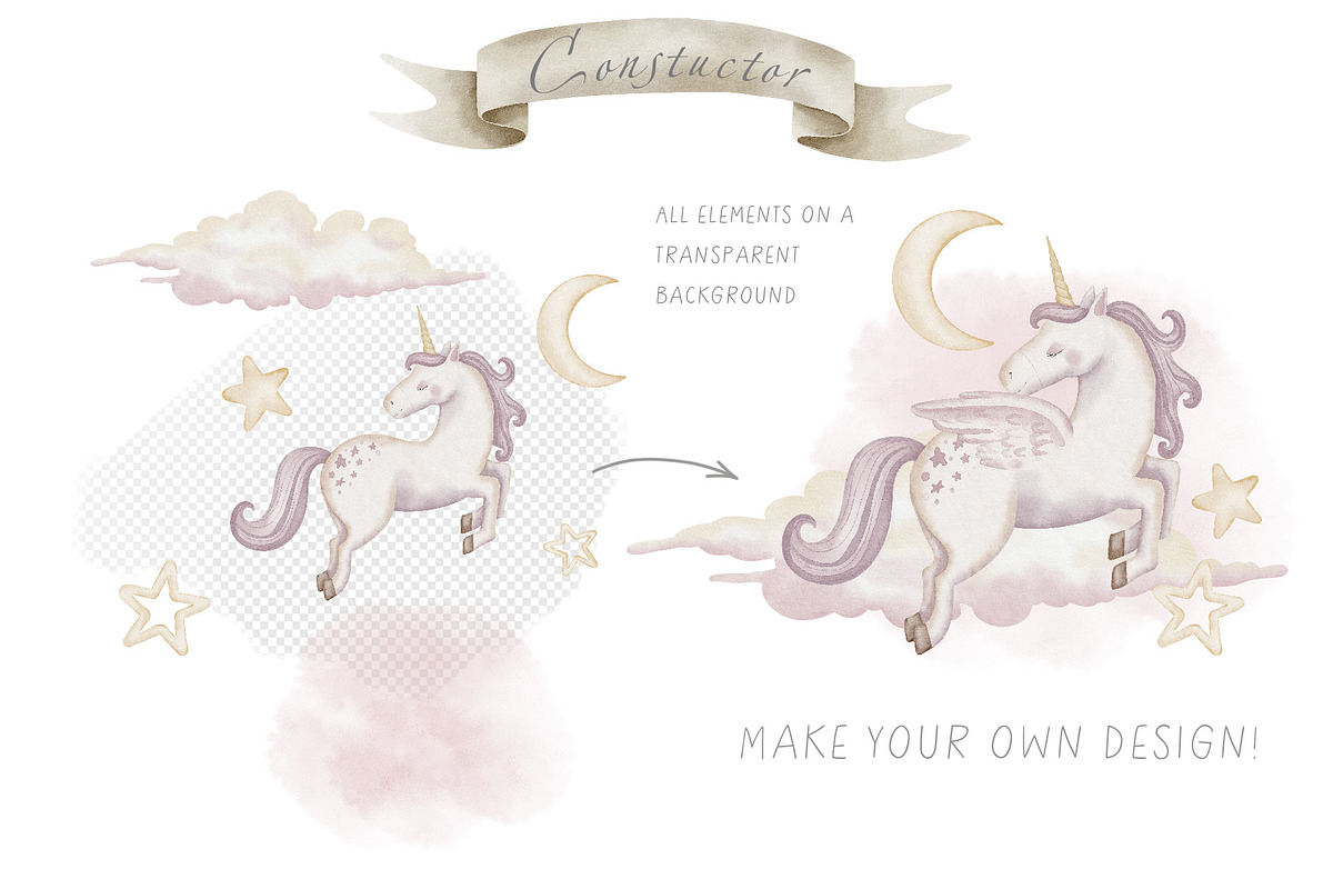 Princess and Unicorns watercolor, a Decorative Illustration by Alisles (Photo 10 of 12)