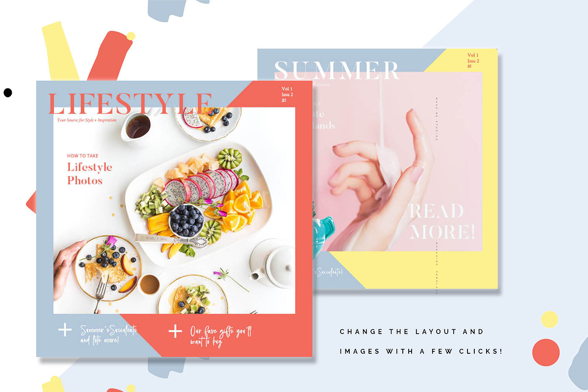 Lifestyle Squared Magazine Template, a Magazine Template by Creative Day (Photo 6 of 7)
