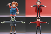 Halloween 3D Character Pack 01, a Characters & Person 3D Model by Dudukbersama (Thumbnail 1 of 5)