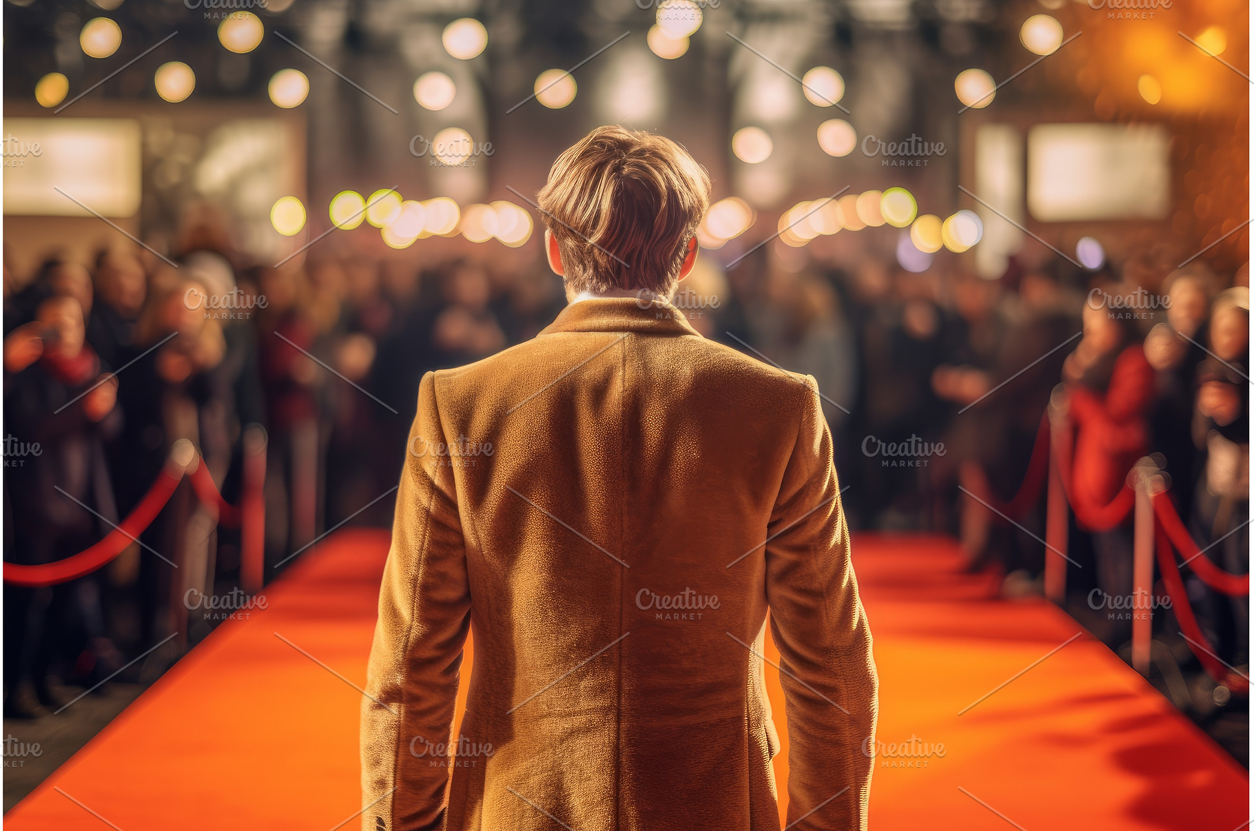 Man jacket red carpet fashion, a Person Photo by Ylivdesign