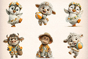Funny Summer Beach Animals Clipart, an Illustration by Digital Artistic99 (Thumbnail 4 of 11)