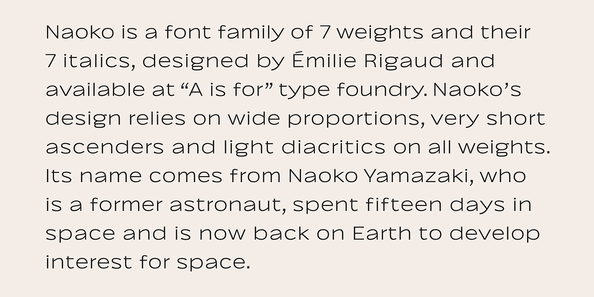 Naoko AA, a Sans Serif Font by A is for... (Photo 4 of 9)