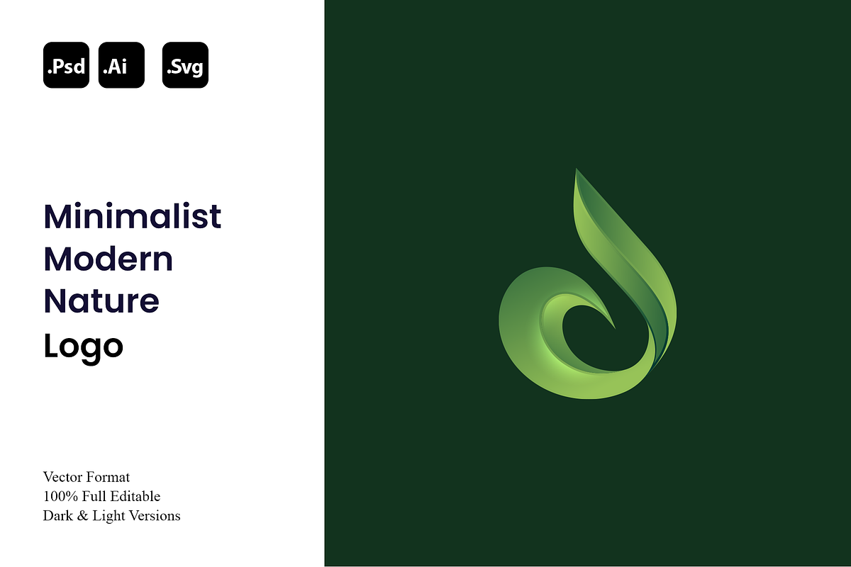 Minimalist Modern Nature Logo, a Branding & Logo Template by Luxury Logos (Photo 1 of 4)