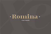 Romina / Neoclassical font family, a Serif Font by Rosario Nocera (Thumbnail 1 of 8)