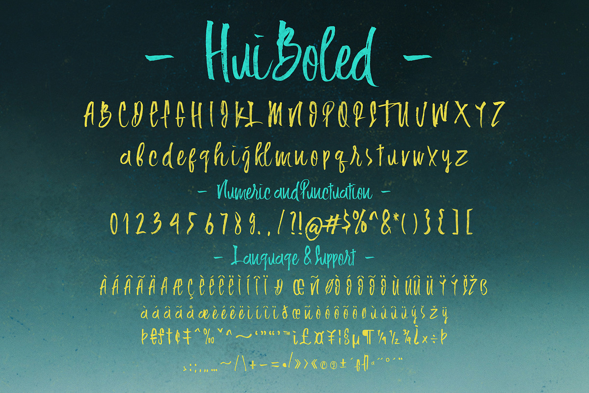 Hui Boled Hand Brush Typeface preview 5