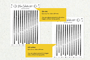2027 Moon Phase Calendar B&W North, a Poster Template by insemar (Thumbnail 2 of 4)