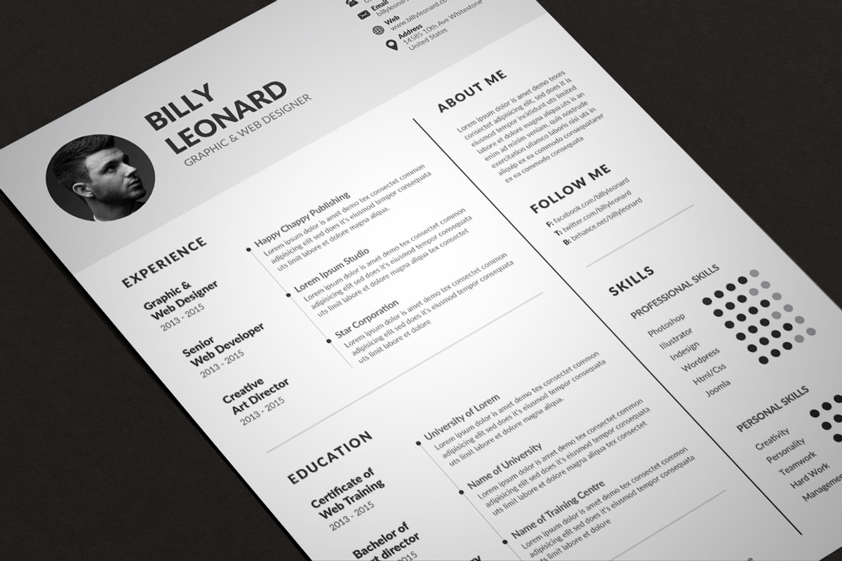 Resume/CV, a Resume Template by deviserpark (Photo 4 of 5)