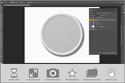 Round Patch Studio PSD, a Merchandise Mockup by Bruno's Shop (Thumbnail 2 of 3)