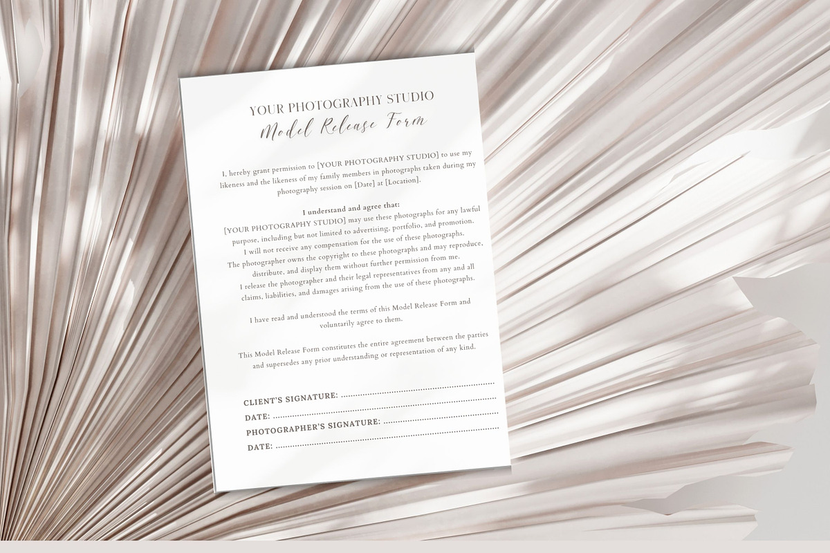 Photography Model Release Canva Form, a Templates & Theme by Princess & the Pea Design (Photo 1 of 5)