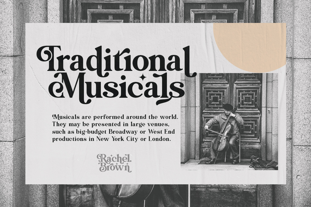 Rachel Brown, a Serif Font by Fargun Studio (Photo 5 of 17)