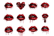Lip Print Valentine's Day Sublimatio, an Illustration by DreamArtGraphic (Thumbnail 4 of 4)