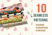 Pumpkins and cats - autumn patterns, a Pattern Graphic by Blue Lela Design (Thumbnail 2 of 12)
