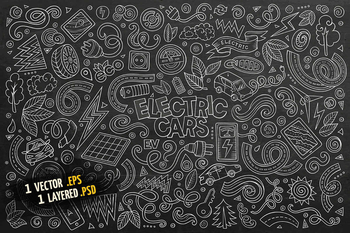 Electric Cars Objects Set, an Object Graphic by BALABOLKA (Photo 4 of 4)