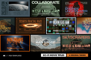 Sci-Fi Movie Titles, a Design Template by pixelbuddha.net