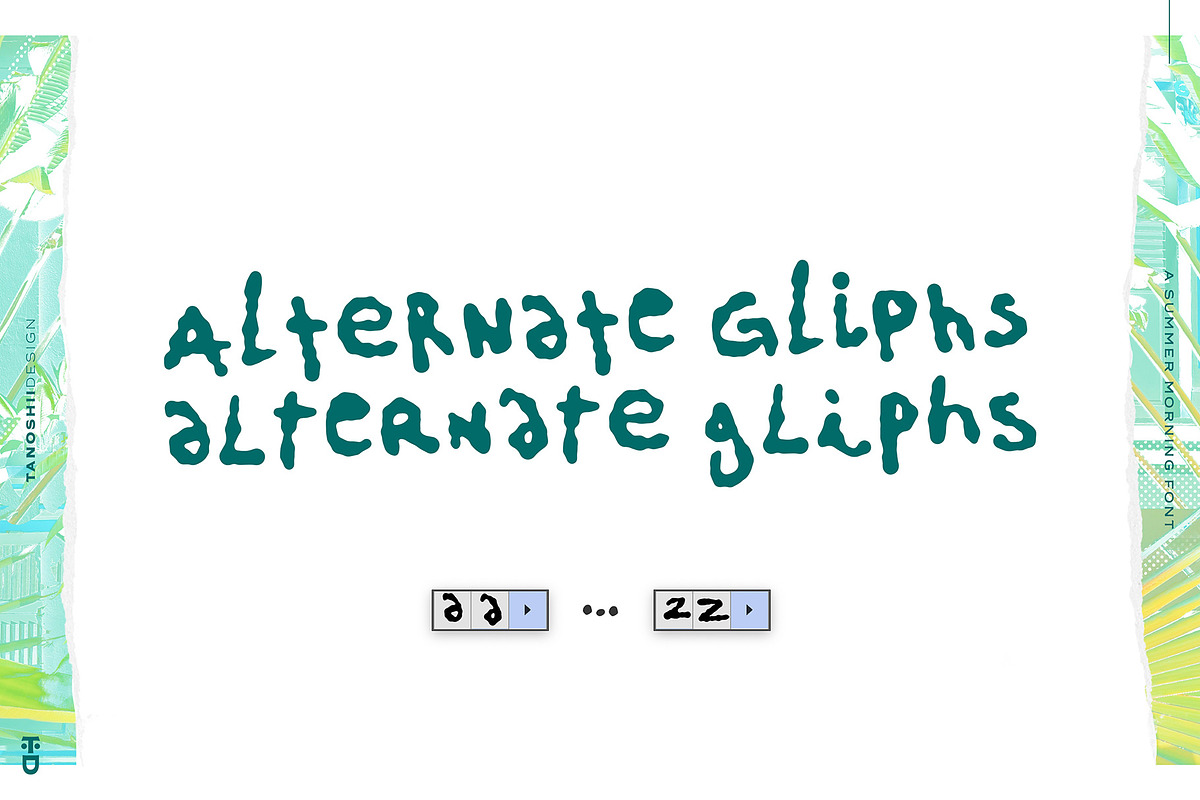 A Summer Morning - Handwritten Font, a Handwritten Font by TANOSHII DESIGN (Photo 4 of 5)