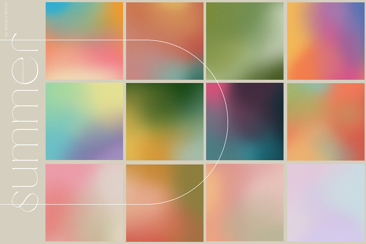 Retro Grainy & Soft Gradient, a Texture Graphic by January Bloom (Photo 7 of 12)