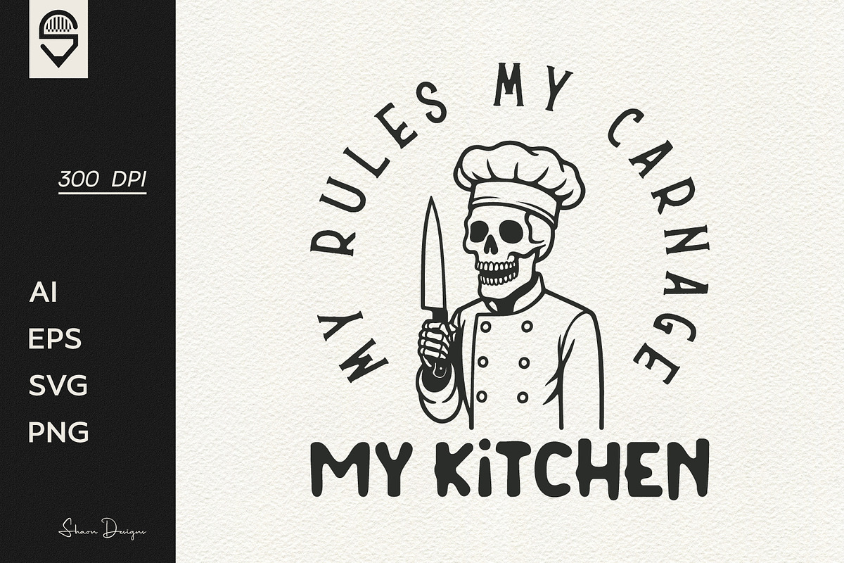 Skeleton chef design, a Graphic by shaondesigns (Photo 1 of 4)