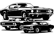 Retro Fast Car Vector SVG Bundle, an Object Graphic by jahid234 (Thumbnail 7 of 13)