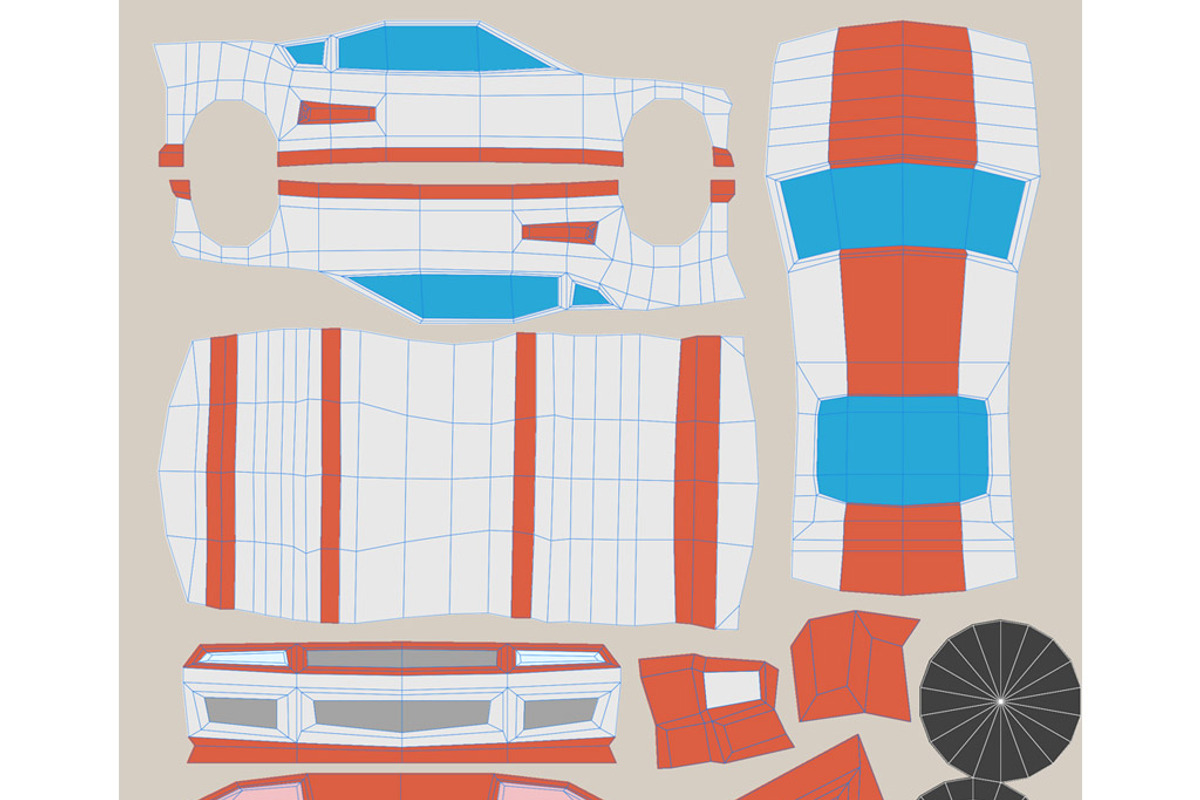 Cartoon Sport Car Low Poly, a Cars & Vehicle 3D Model by Low Poly Lab (Photo 9 of 9)