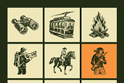 Vintage Camping Illustration Set, a Person Illustration by Creative Stall (Thumbnail 9 of 9)